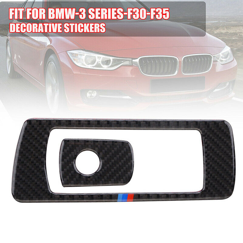 Carbon Fiber Interior Storage Box Frame Cover Trim Fit for BMW F30 F31 F32 UK