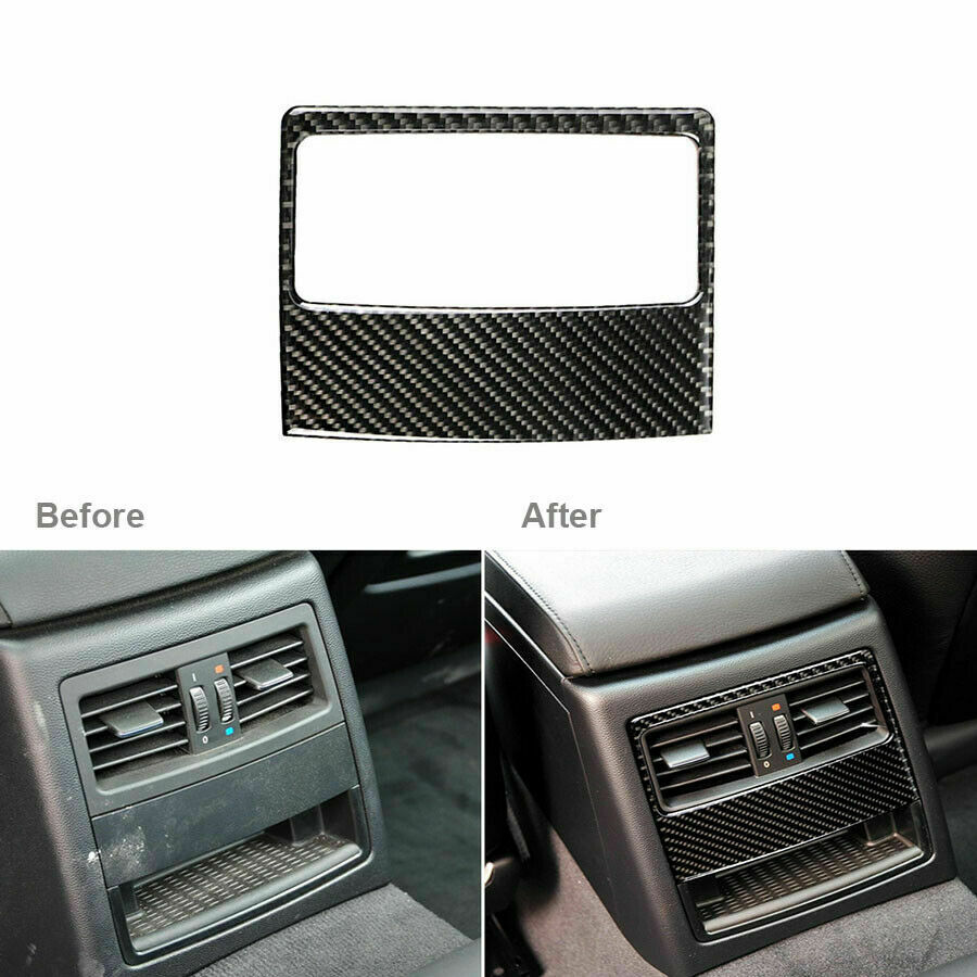 1x For BMW 3 Series E90 E92 E93 Car Carbon Fiber Rear Air Vent Outlet Trim Cover