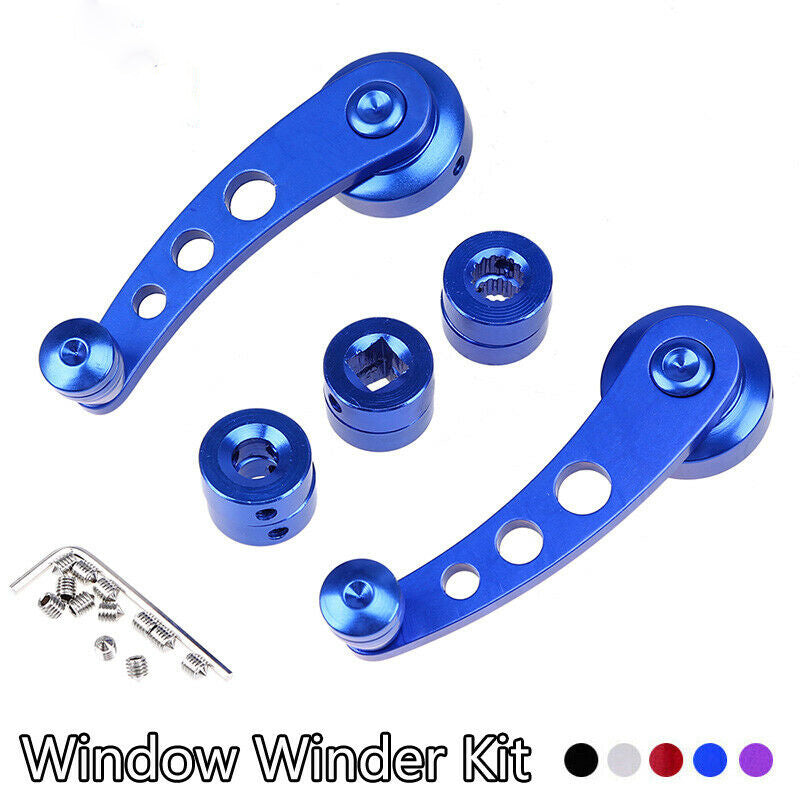 Blue Universal Car Window Handle Winder Riser Replacement Winder Crank Riser