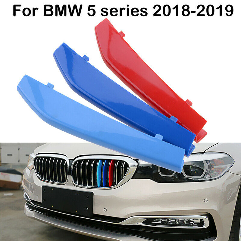 M-Sport 3 Colour Kidney Grille Grill Cover Strip For BMW 5 Series G30 2018-19 UK