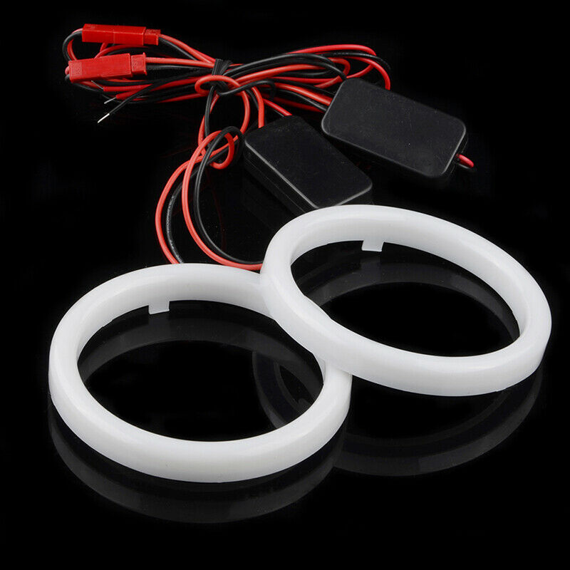 60-120mm COB LED Headlight Rings Halo Angel Eyes Fog Light Daytime Running Lamp