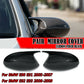 Carbon Black Rearview Wing Mirror Cover Cap For BMW E90 E91 05-07 E92 E93 06-09
