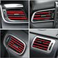 10x Car Auto Accessories Red Air Conditioner Air Outlet Decoration Strip Cover