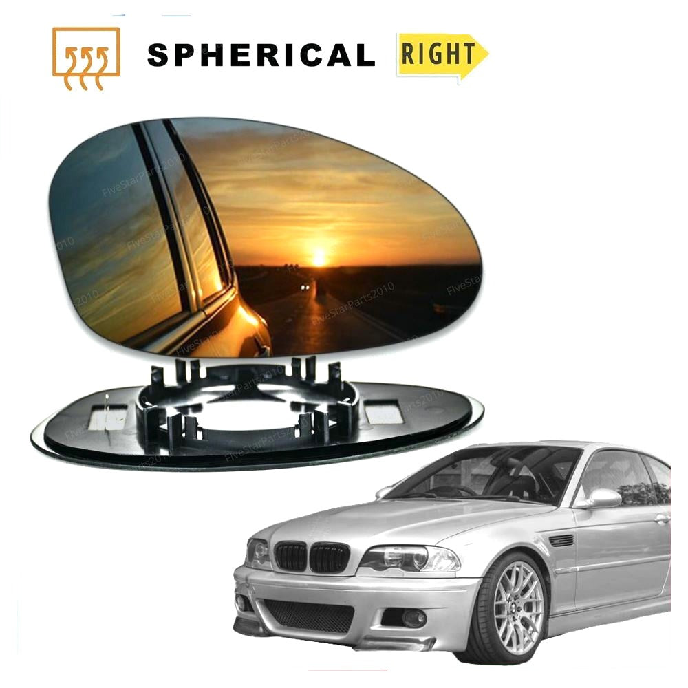 Right Driver side wing mirror glass for BMW M3 E46 2000-2006 heated