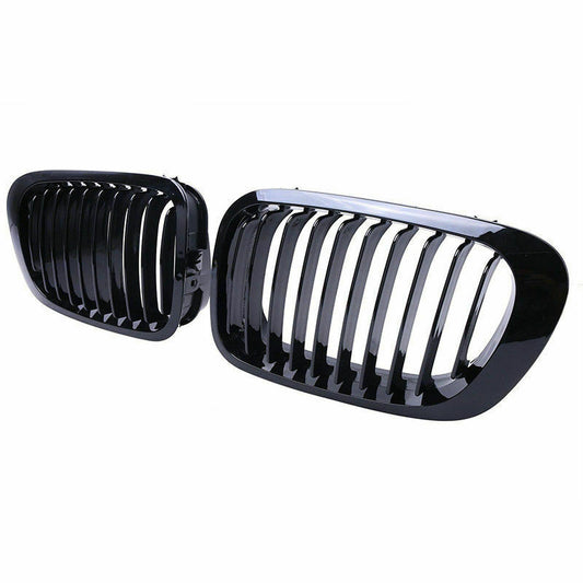Gloss Black Kidney Grill Grille For BMW E46 Coupe Cabrio 99-03 Pre-facelift UK