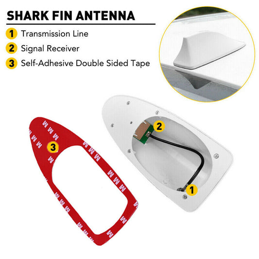 White Car SUV Shark Fin Aerial Antenna Roof AM/FM Radio Signal Mast For BMW F30