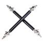 2x Black Front Bumper Support Tie Rod Bar Kit Splitter Lip Strut Universal UK