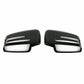 Pair Black Door Mirror Cover Cap LED Turn Signal For Benz W212 W204 W221