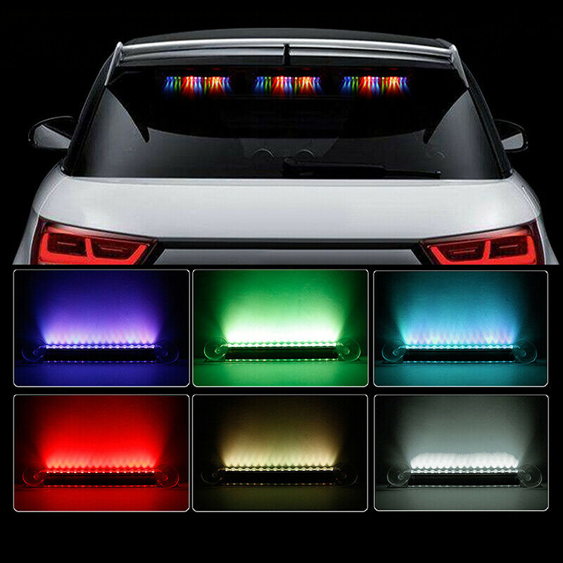 RGB Solar EnergyLED Car Dash Strobe Lights Flash Emergency Warning Safety Lamp