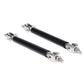 2x Black Front Bumper Support Tie Rod Bar Kit Splitter Lip Strut Universal UK