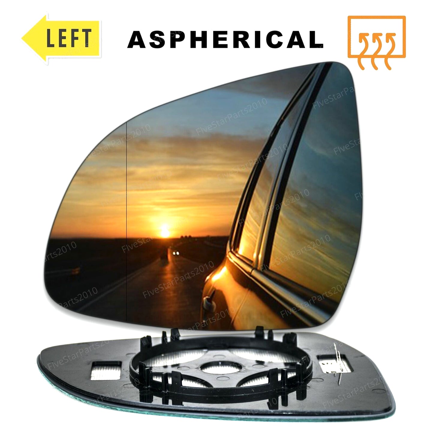 Left Passenger wing mirror glass for BMW X6 2019-21 door side Wide angle Heated