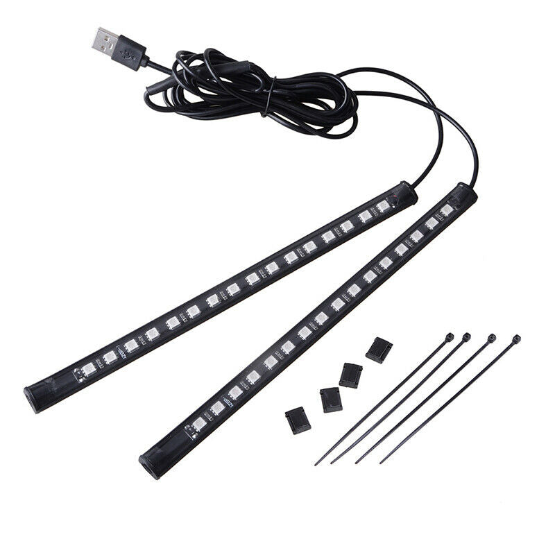 9/16 LED Car Interior Lights Footwell Strip Light Atmosphere Lamp Universal UK