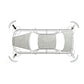 2x Universal Car Auto White Anti-rub Strip Bumper Body Corner Protector Guard