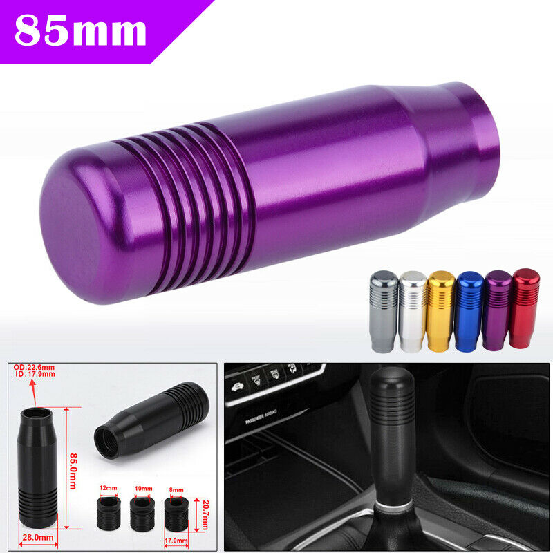 Universal Car Aluminum Manual Gear Stick Shift Shifter Lever Knob 85mm Purple