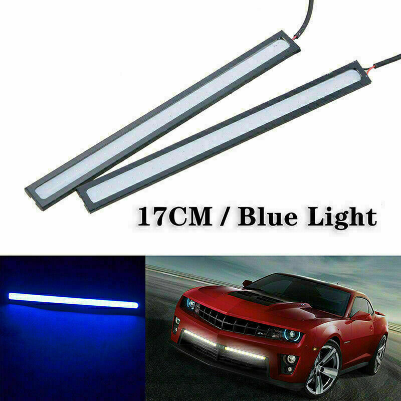 2X LED Strip Car DRL Running Daytime Light COB Driving Fog Lights Waterproof UK