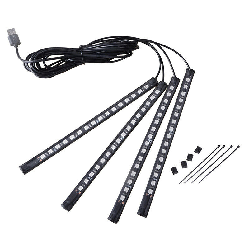 9/16 LED Car Interior Lights Footwell Strip Light Atmosphere Lamp Universal UK