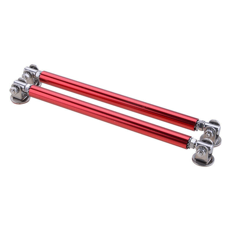 200mm Red Adjustable Car Front Rear Bumper Lip Splitter Strut Rod Support Bars