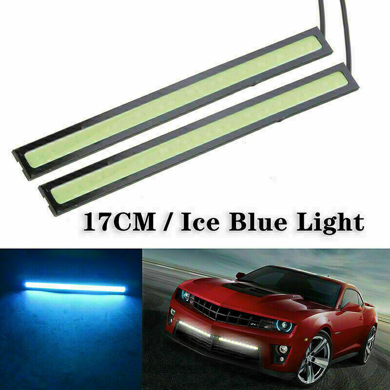 2X LED Strip Car DRL Running Daytime Light COB Driving Fog Lights Waterproof UK