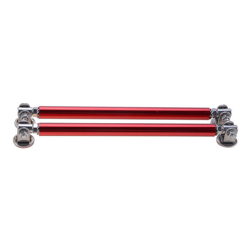 200mm Red Adjustable Car Front Rear Bumper Lip Splitter Strut Rod Support Bars