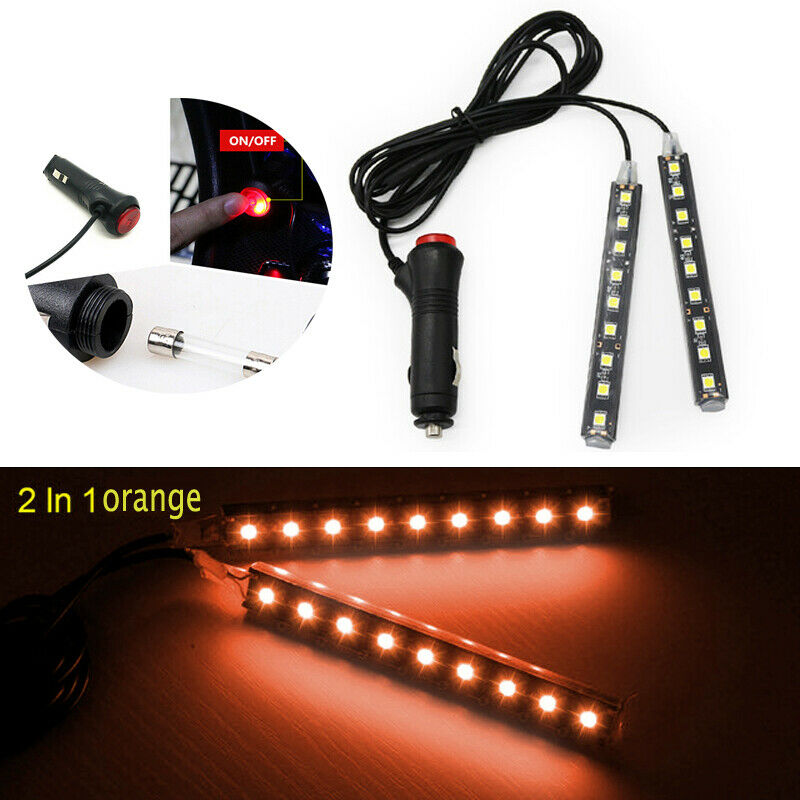 9/16 LED Car Interior Lights Footwell Strip Light Atmosphere Lamp Universal UK