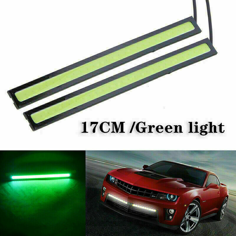 2X LED Strip Car DRL Running Daytime Light COB Driving Fog Lights Waterproof UK