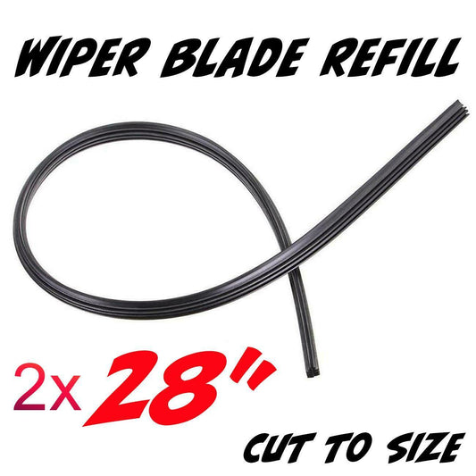 2 x universal front wiper blade rubber Insert Refill 28" replacement cut to size