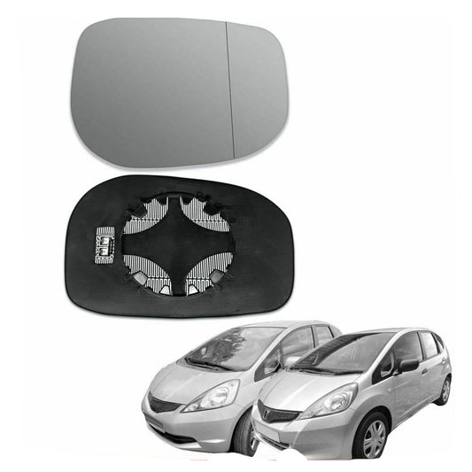 Right Driver side wing mirror glass for Honda Jazz 2008-2015 wide angle heated