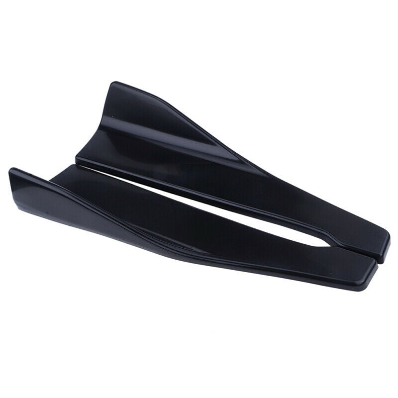 2x Auto Bumper Winglet Spoiler Rear Lip Side Skirt Extension Canard Diffuser ABS