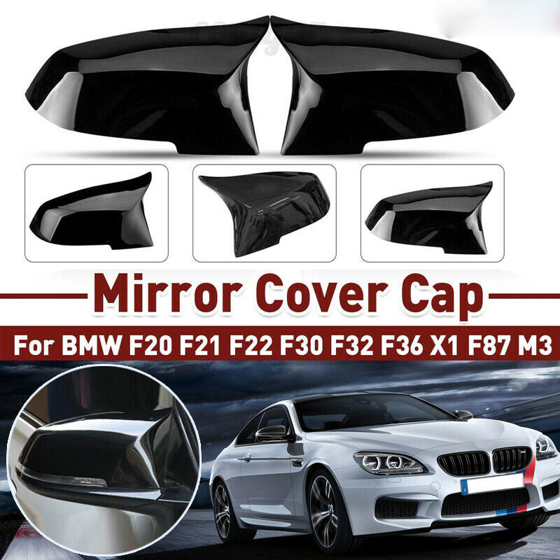 Mirror Cover M3 Style Caps Glossy Black For BMW F20 F21 F23 F30 F36 F32 F87 E84