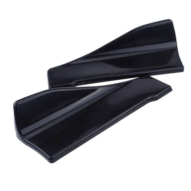 2Pcs Car Bumper Winglet Spoiler Rear Lip Side Skirt Extension Canard Diffuser UK