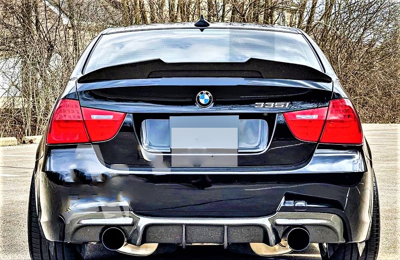 BMW M Sport 3 Series E90 Gloss Black High Kick PSM Ducktail Spoiler 2004-2012