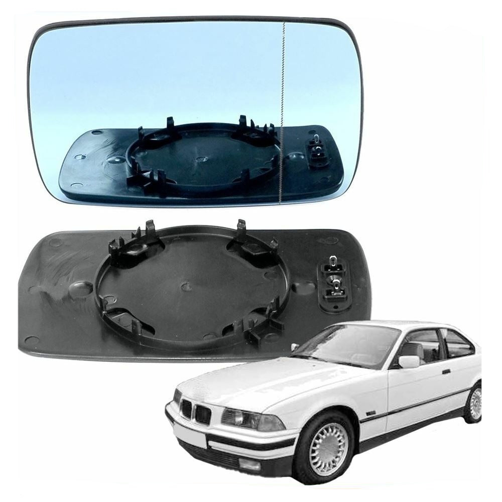 Right side aspheric Blue mirror glass for BMW 3 series E30 E36 1982-2000 Heated