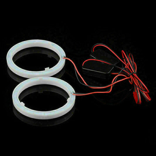 60-120mm COB LED Headlight Rings Halo Angel Eyes Fog Light Daytime Running UK ae