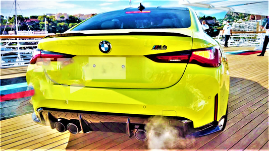 BMW M Sport 4 Series M4 G22 G82 Carbon Fibre M4 Style Boot Lip Spoiler 2020+