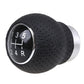 Universal 5 Speed Car Auto Gear Shift Knob Aluminum Manual Leather Shifter Lever