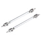 2x Silver Adjustable Front Bumper Support Tie Rod Bar Kit Splitter Lip Strut UK