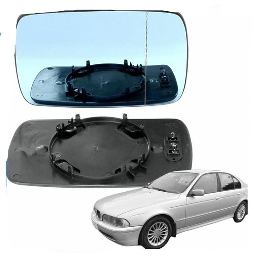 Right Driver side blue Wide Angle mirror glass for BMW 5 series E39 1995-2003