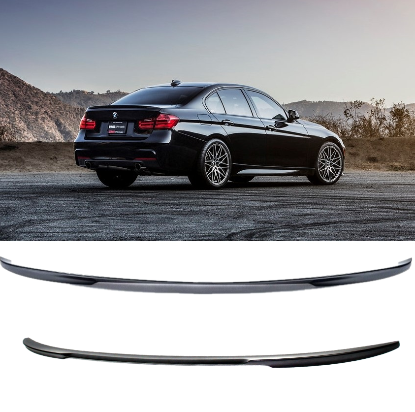 BMW 3 SERIES F30 F80 (M3 M4 STYLE) BOOT MP SPOILER LIP MATTE BLACK 100% OEM FIT