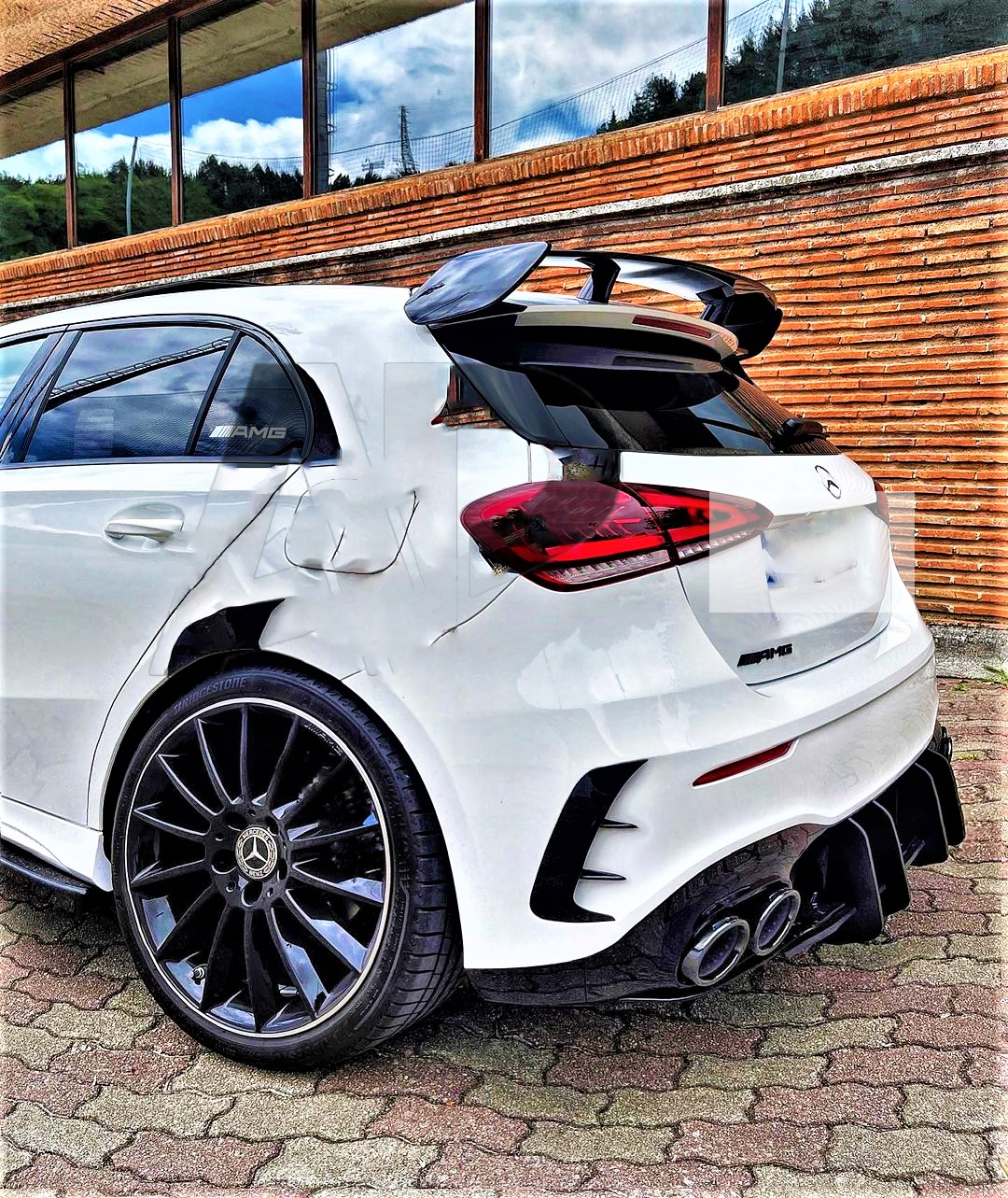 Mercedes A35 A45 AMG Style A Class W177 Gloss Black Boot Roof Spoiler 2018 plus