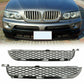 Pair ABS Upper Bumper Mesh Grille Grill Black For BMW X5 E53 2003-06 Facelift a