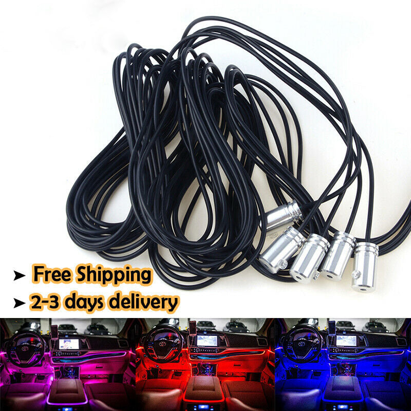 Car Ambient Atmosphere Lighting RGB LED Interior Strip Light Trim APP Control