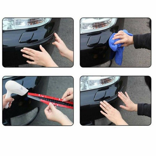 2x Universal Car Carbon Fiber Anti-rub Strip Bumper Body Corner Protector Guard
