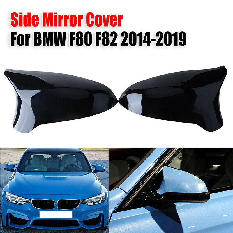 Gloss Black Side View Mirror Covers Cap For 2015-2019 BMW F80 M3 F82 M4 F87 M2C