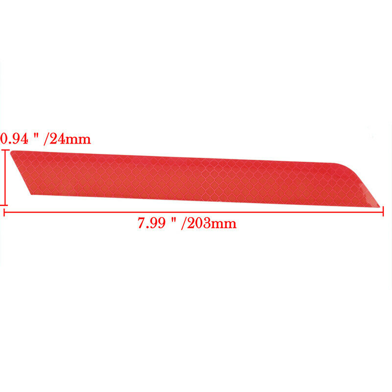 2x Red Reflective Night Safety Warning Car Rim Rear Wheel Decal Tape Sticker use