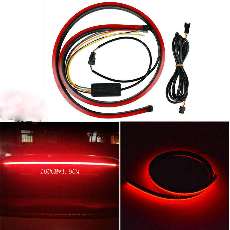 Car Flexible 3rd High Brake Rear LED Signal Light Strip Windshield Stop Bar UK