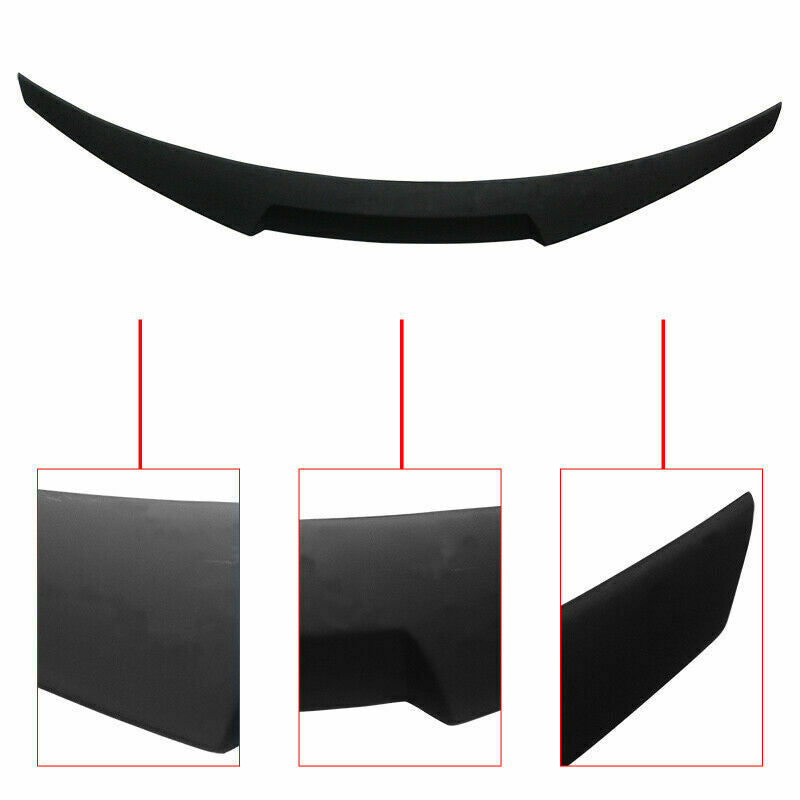 FOR 2014-2020 BMW M4 F82 4 SERIES COUPE REAR SPOILER LIP TRUNK WING MATTE BLACK