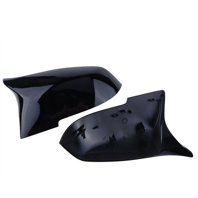 2x Gloss Black Rearview Door Wing Mirror Cover Caps For BMW 4 Series F32 F33 F36