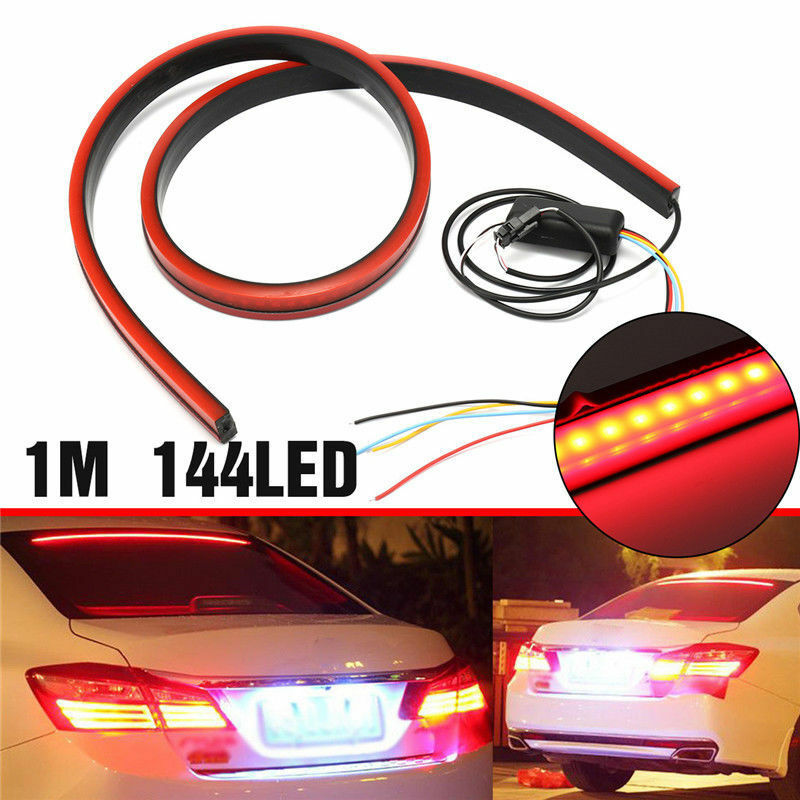 Car Flexible 3rd High Brake Rear LED Signal Light Strip Windshield Stop Bar UK