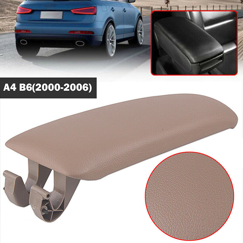 For Audi A4 B6 B7 2001-2008 PU Leather Center Console Armrest Lid Cover Beige