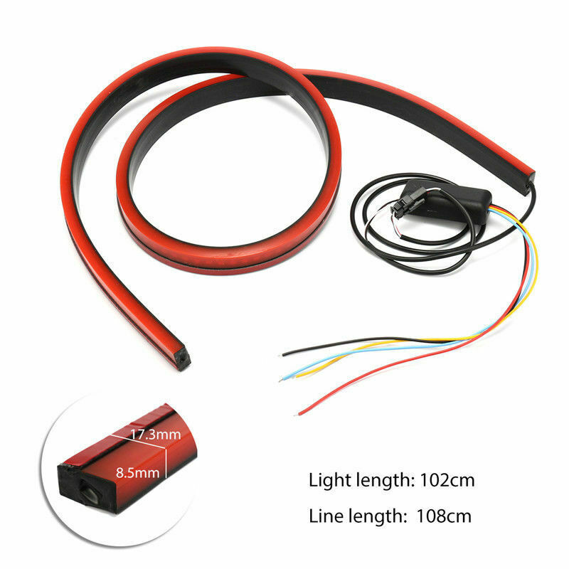 Car Flexible 3rd High Brake Rear LED Signal Light Strip Windshield Stop Bar UK